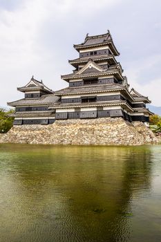 Beautiful medieval castle Matsumoto in the eastern Honshu, Japan 