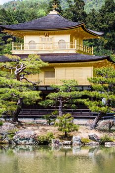 Famous Golden Pavilion in Kyoto (Japan) 