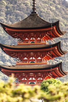 Five-storey pagoda in Miyajima, Japan 