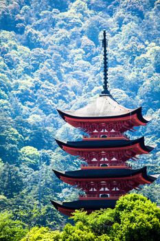 Five-storey pagoda in Miyajima, Japan