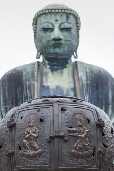 The Great Buddha (Daibutsu) on the grounds of Kotokuin Temple in Kamakura, Japan.

