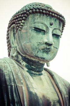 The Great Buddha (Daibutsu) on the grounds of Kotokuin Temple in Kamakura, Japan. 