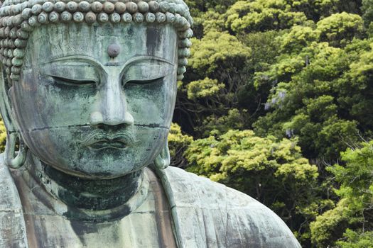 The Great Buddha (Daibutsu) on the grounds of Kotokuin Temple in Kamakura, Japan.

