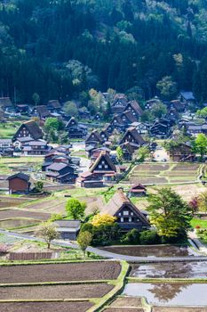 Traditional and Historical Japanese village Ogimachi - Shirakawa-go, Japan 