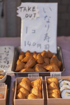 Traditional asian food market, Japan.

