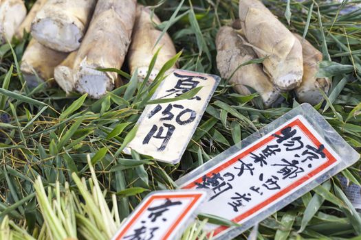 Traditional food market in Kyoto. Japan.