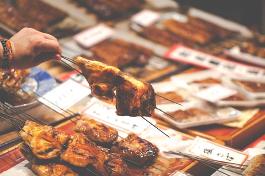 Traditional market in Japan. 