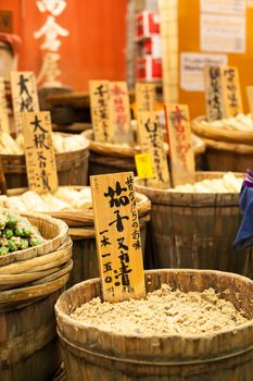 Traditional market in Japan.