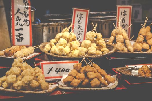 Traditional market in Japan. 