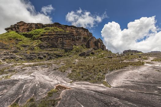 Bizarre ancient rocks of the plateau Roraima tepui - Venezuela, Latin America