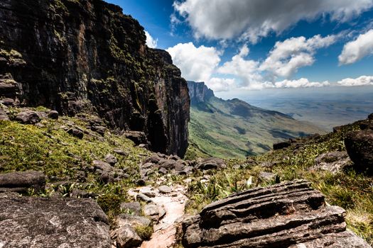 View from the plateau Roraima to Gran Sabana region - Venezuela, South America 