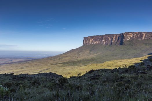 Tablemountain Roraima with clouds, Venezuela, Latin America.

