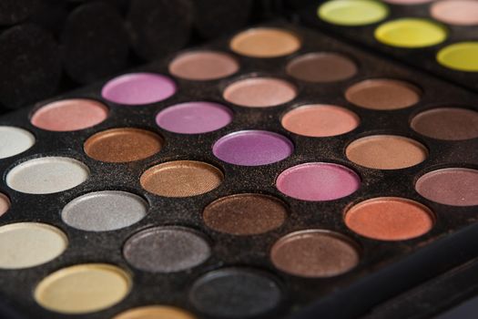 eyeshadow make-up palette background texture