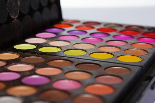 eyeshadow make-up palette background texture