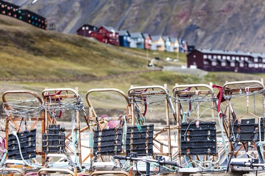Beautiful scenic view of Longyearbyen (Svalbard island), Norway