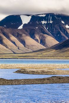 Beautiful scenic view of Spitsbergen (Svalbard island), Norway