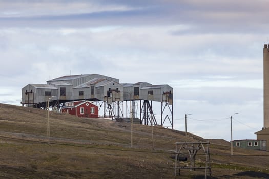 Beautiful scenic view of Longyearbyen (Svalbard island), Norway

