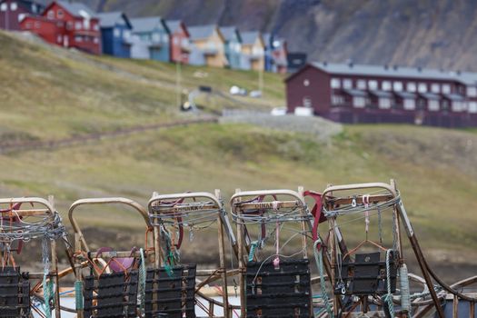 Beautiful scenic view of Longyearbyen (Svalbard island), Norway

