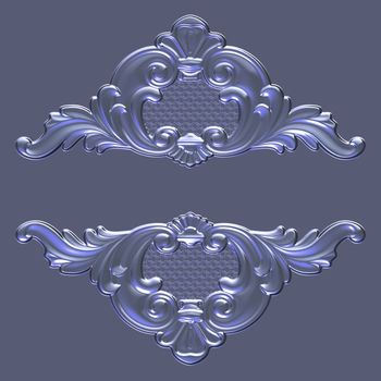 3d swirl floral luxury background decorative ornament.