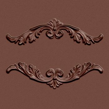 3d swirl floral luxury leather background decorative ornament.