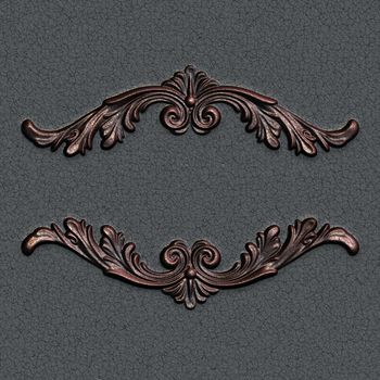 3d swirl floral luxury aged background decorative ornament.