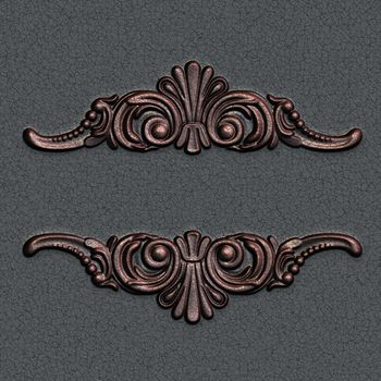 3d swirl floral luxury aged background decorative ornament.