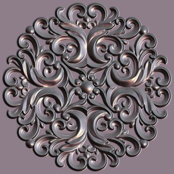 3d swirl floral luxury background decorative ornament.