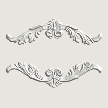 3d swirl floral luxury background decorative ornament.