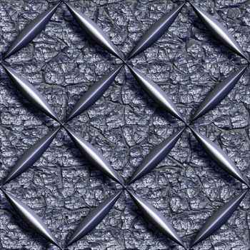 3d seamless tileable metal decorative background pattern.