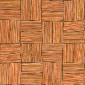 Irregular abstract seamless tileable wood background parquet pattern.