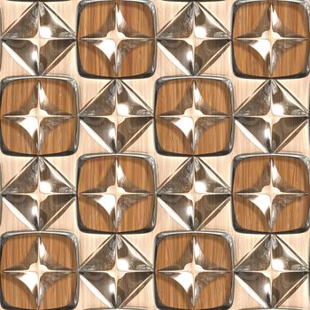 Wood surfaces sparkling glass tile seamless pattern.