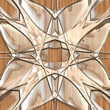 Wood surfaces sparkling glass tile seamless pattern.