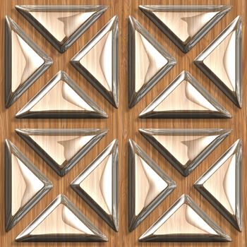 Wood surfaces sparkling glass tile seamless pattern.