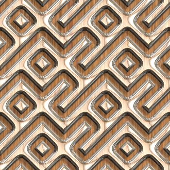 Wood surfaces sparkling glass tile seamless pattern.