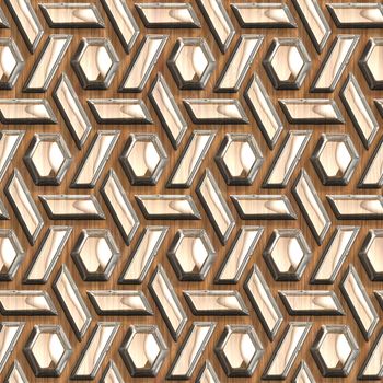 Wood surfaces sparkling glass tile seamless pattern.