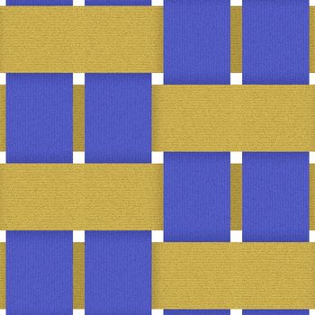 blue yellow fabric weave seamless background pattern