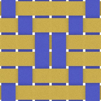blue yellow fabric weave seamless background pattern