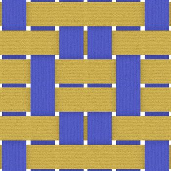 blue yellow fabric weave seamless background pattern