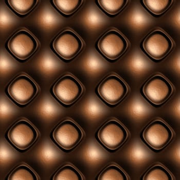 3d seamless tile pattern brown leather background.