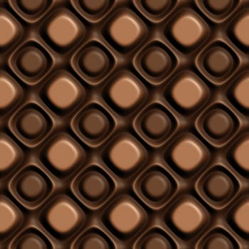 3d seamless tile pattern brown leather background.