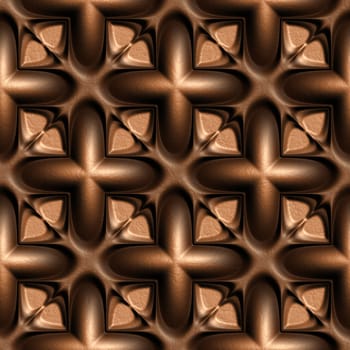 3d seamless tile pattern brown leather background.