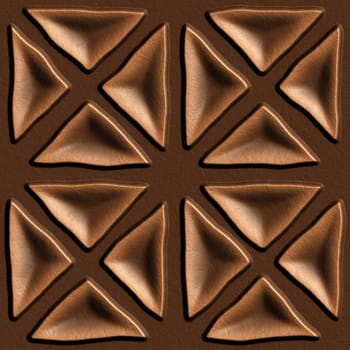 3d seamless tile pattern brown leather background.