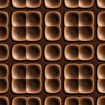 3d seamless tile pattern brown leather background.