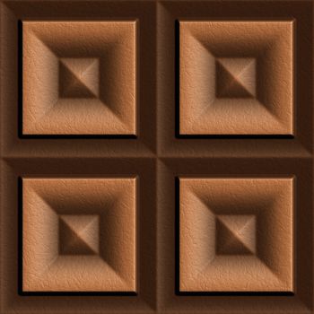 3d seamless tile pattern brown leather background.