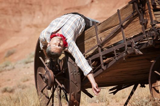 SOUT WEST - A cowboy takes time to rest and reflect. 