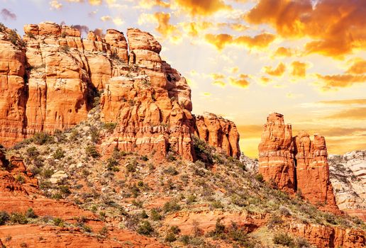 famous chimney rock in Red Rock country, Sedona, USA