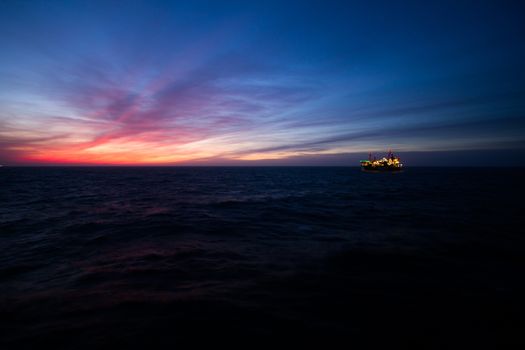 Colourful eveving in the north sea