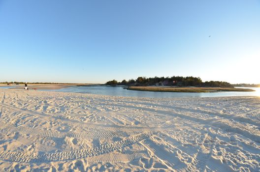 A view of the shore around the north end of Carolina Beach after the four wheel drives have left.