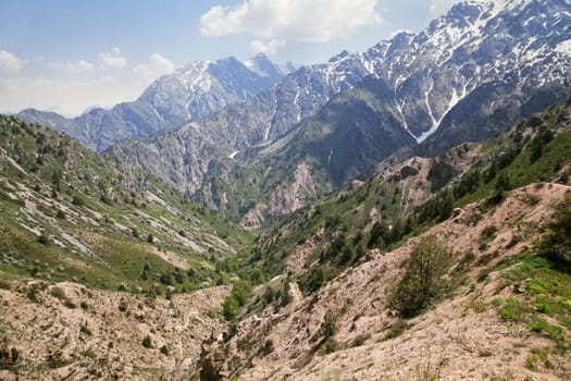 Chimgan mountains, Uzbekistan, on a sunny day