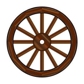 A typical wheel from a western covered wagon